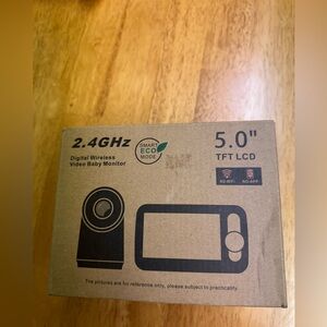 Blemil Baby Monitor with 30-Hour Battery, 5" Large Split-Screen Video Monitor